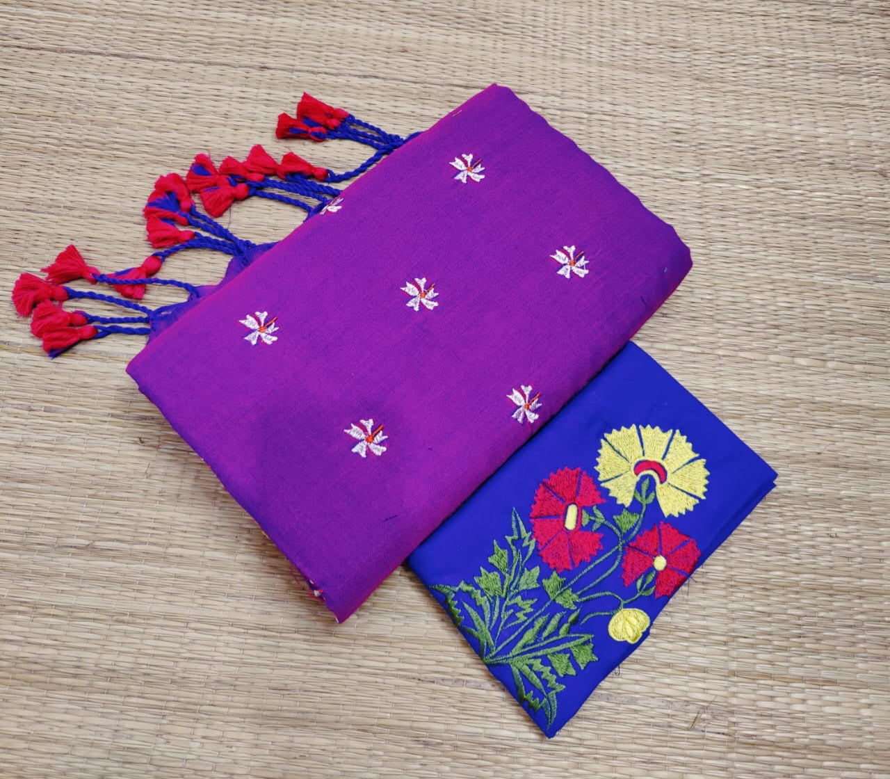 Khadi Cotton Shiuli Sarees