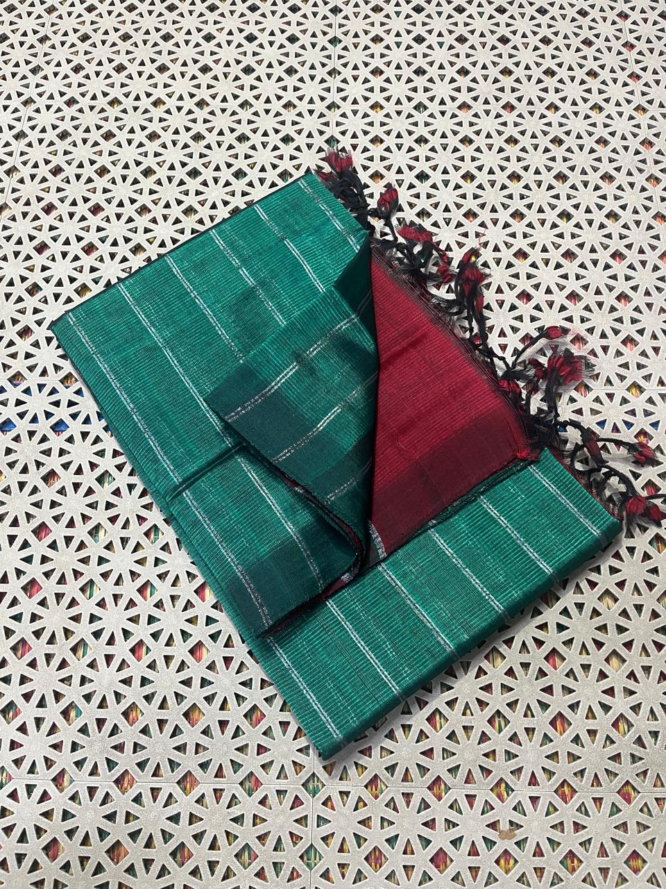 Mangalagiri Pattu Zari Lines Sarees