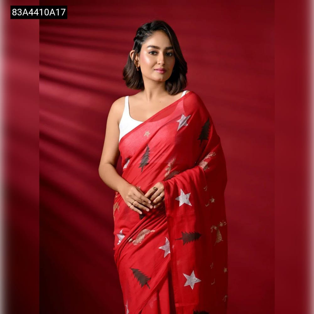 Christmas Special Linen Sarees