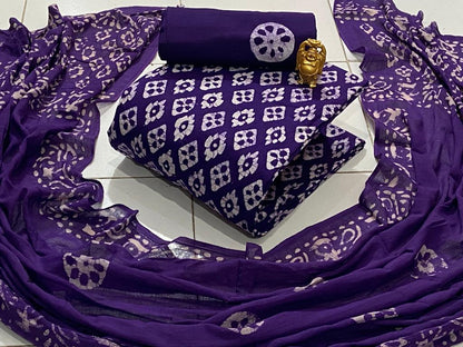 Batik cotton dress material