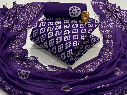 Batik cotton dress material