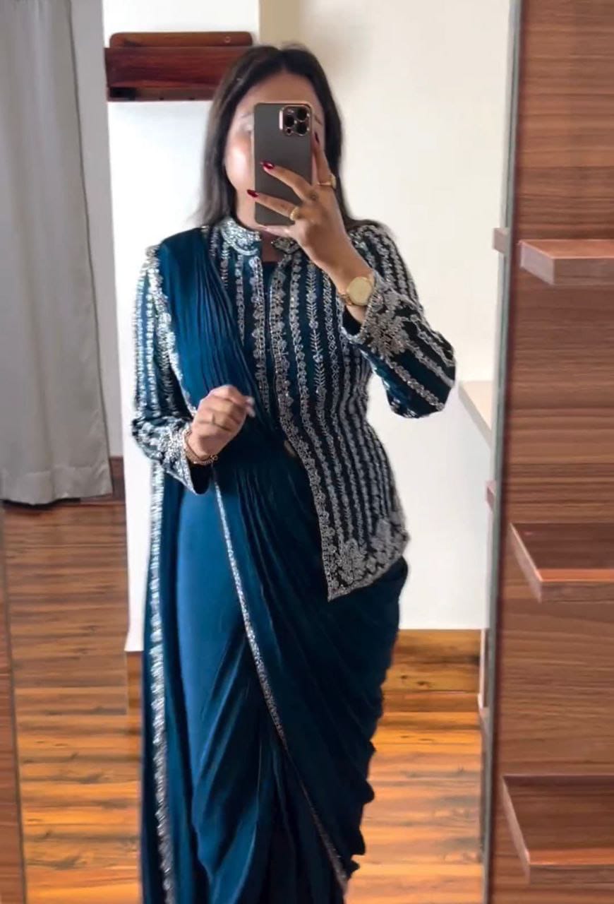 Readymade Saree Georgette