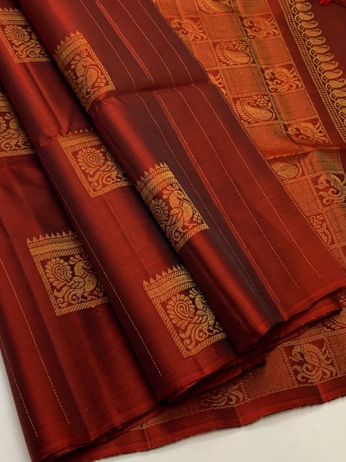 Trendy Borderless Kanchi Silk Sarees