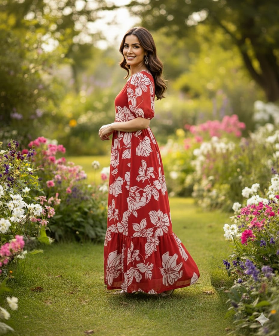 Georgette Midi Dress