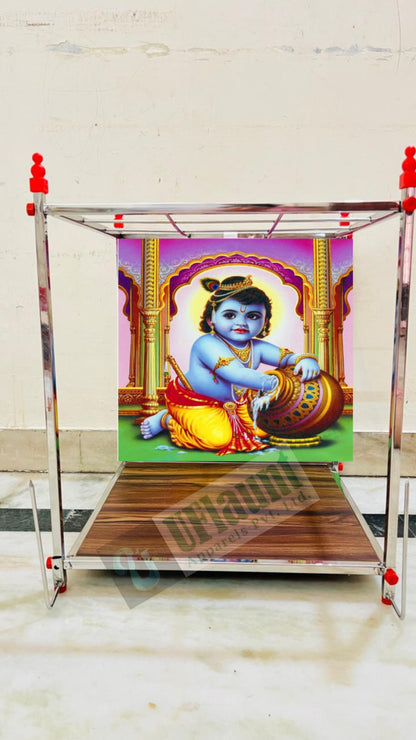 Foldable Pooja Mandapam Stainless Steel