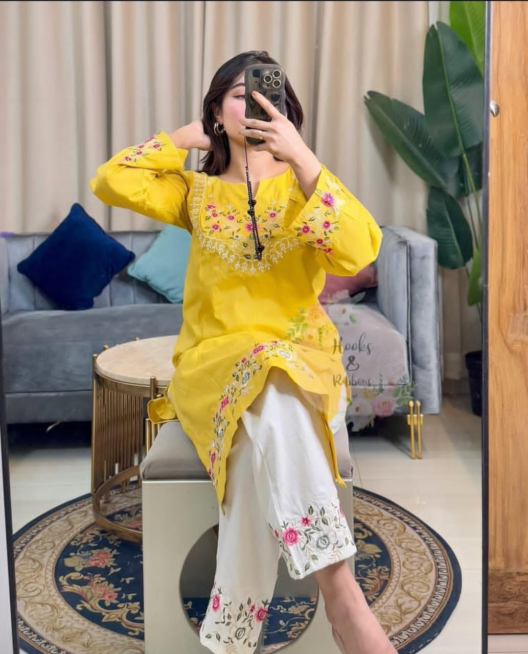 Cotton Slub Kurti Pant