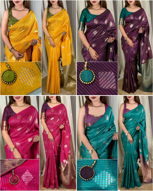 Madhuram Semi Silk Sarees