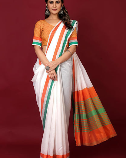 Tiranga cotton sarees