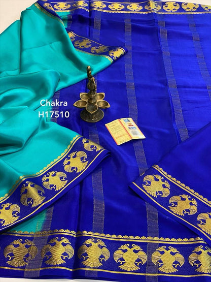 Plain Mysore Silk Sarees 120 gsm