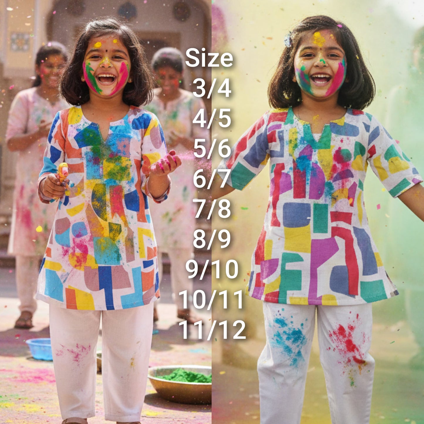 Kids Holi Kurta Pyjama