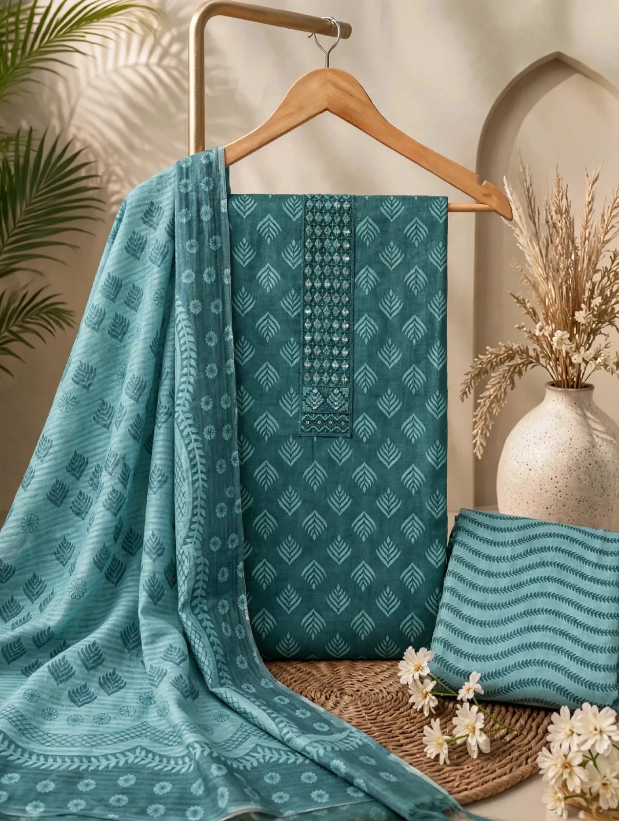 Gota Patti Pure Cotton Dressmaterials