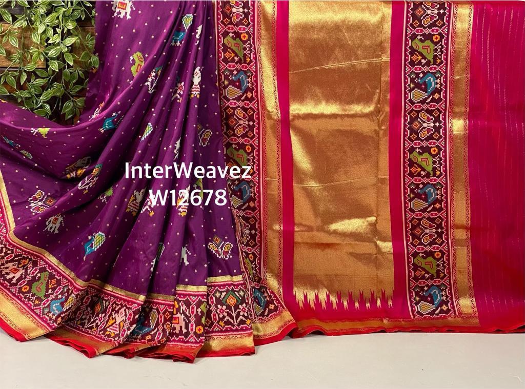 Banarasi Kathan Ikkat Style saree