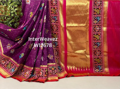 Banarasi Kathan Ikkat Style saree