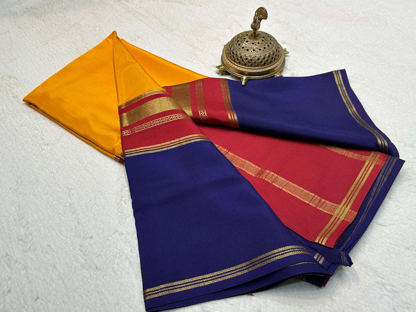 KSIC 3D Pattern Pure Mysore Silk Sarees