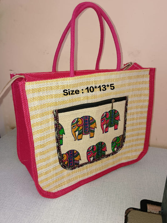 Jute Trendy Handbags Set of 3