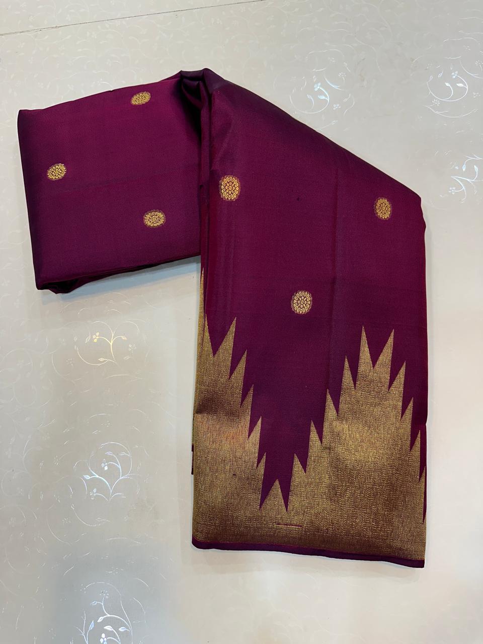 Temple Border Kanchi silk sarees