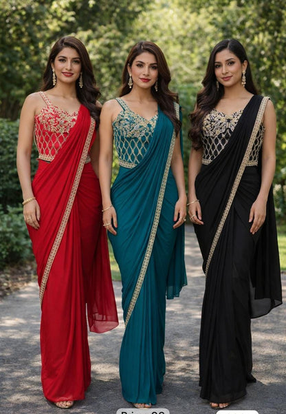 Readymade Saree Georgette