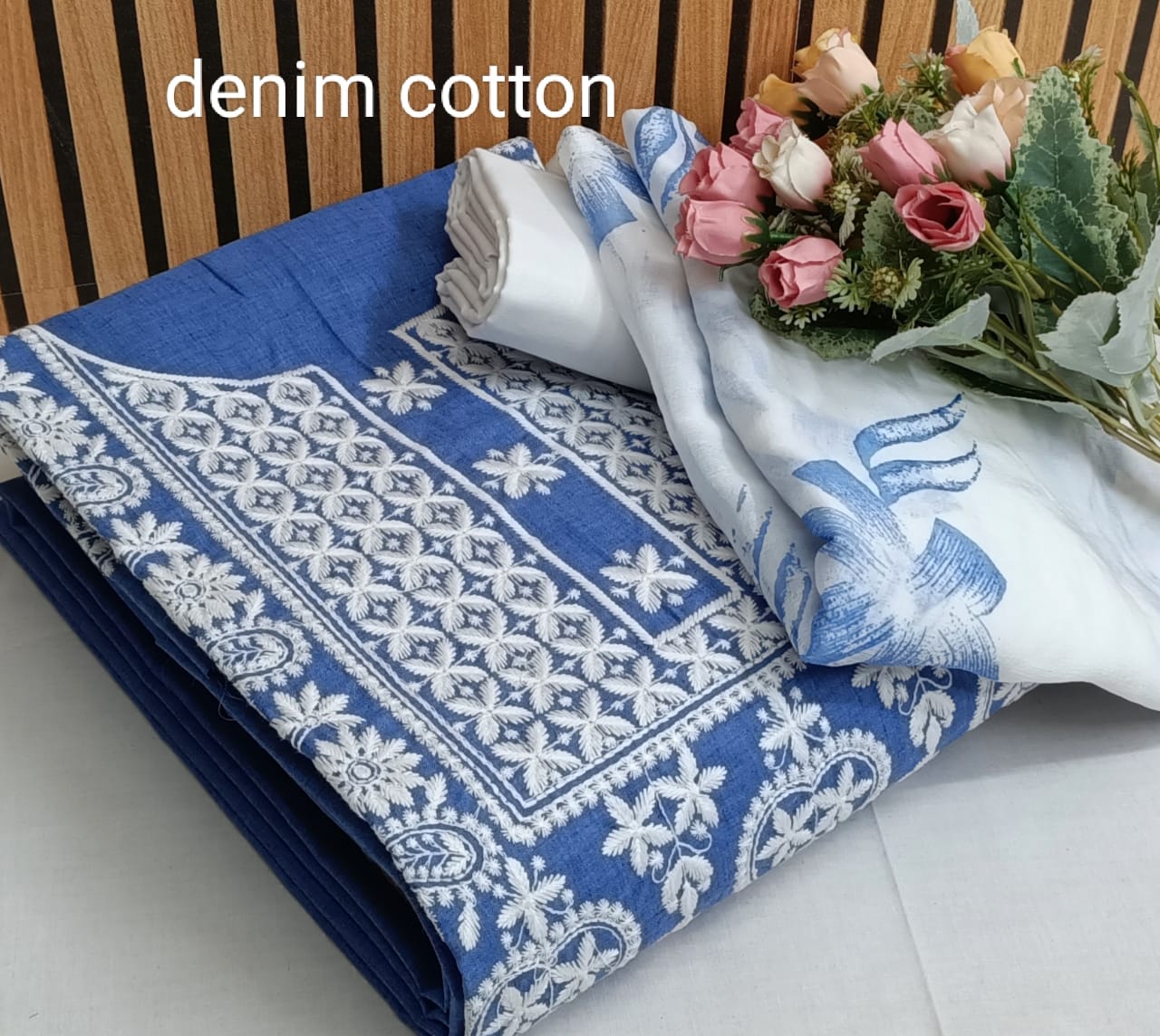 Denim cotton dress material