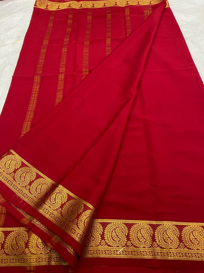 Mango Border Mysore Silk Sarees