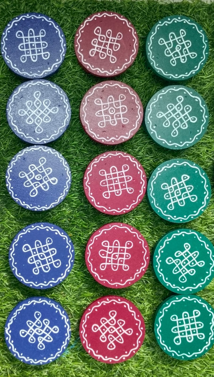 Circular Pooja Manai Set of 10