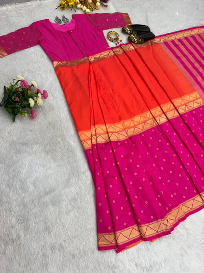 Readymade Sarees Zip Gown Model