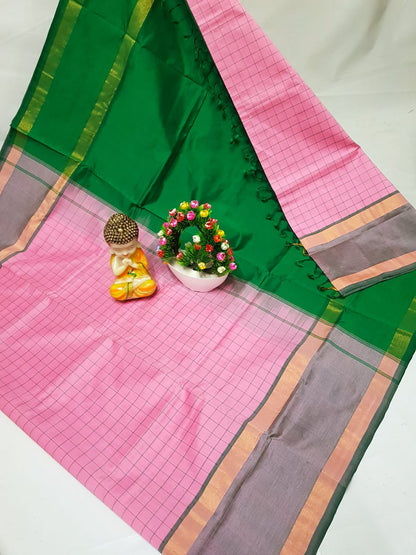 Uppada Mahanati checks sarees