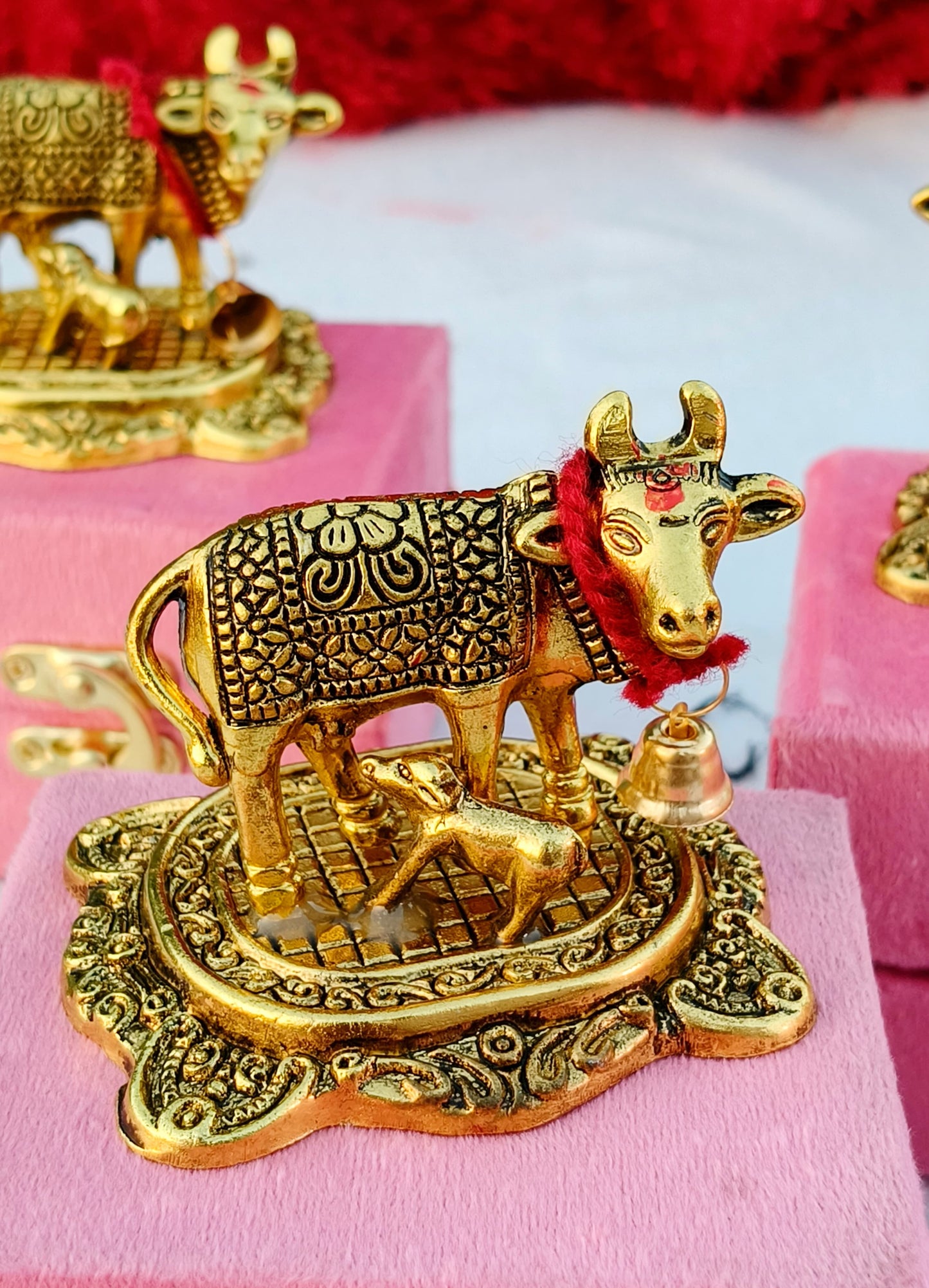 German Silver Cow Calf Set of 10