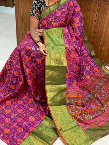 Patola Dual Tone Soft Silk Sarees