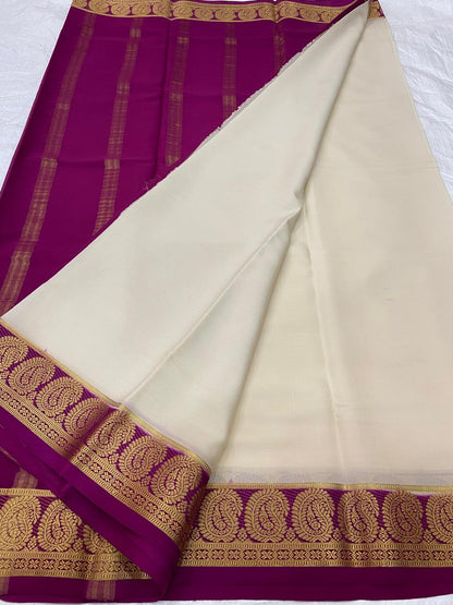 Mango Border Mysore Silk Sarees