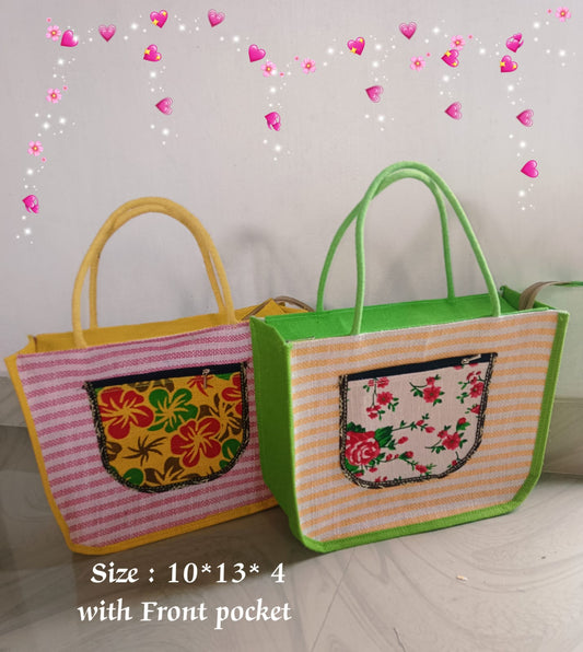 Jute Trendy Handbags Set of 5