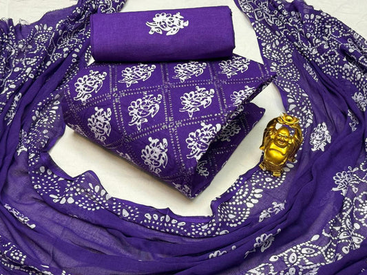 Batik cotton dress material