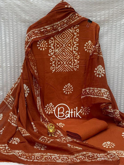 Batik cotton dress material