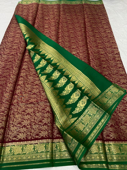 Brocade Pure Mysore Silk Sarees