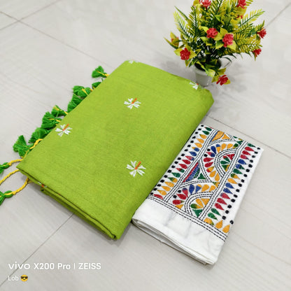 Khadi Cotton Shiuli Sarees