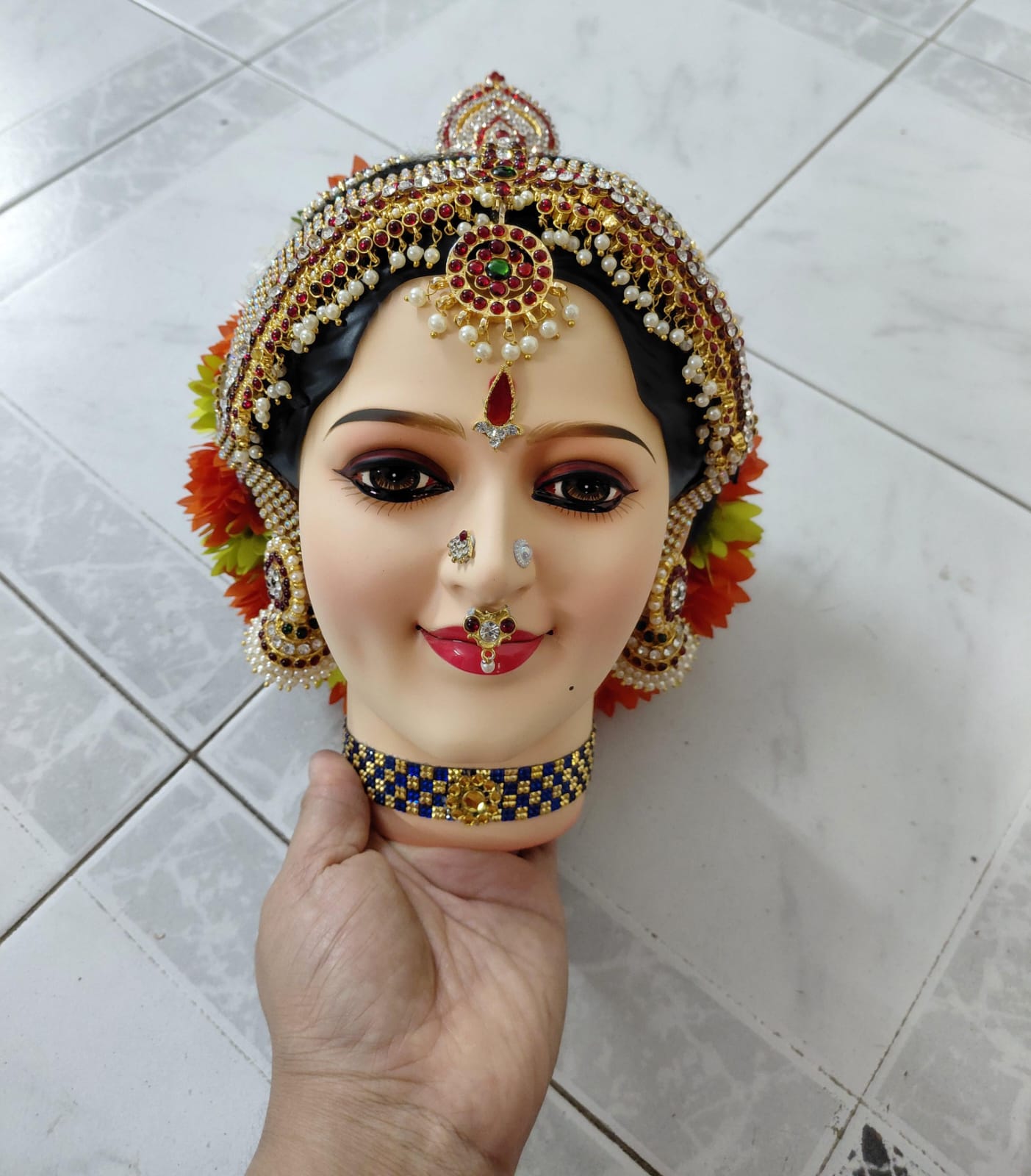 VaraMahalakshmi hand decorated face