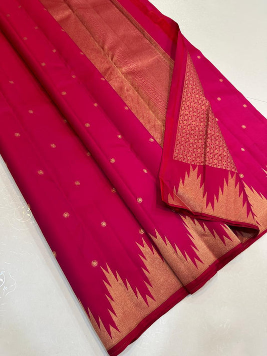 Temple Border Kanchi silk sarees