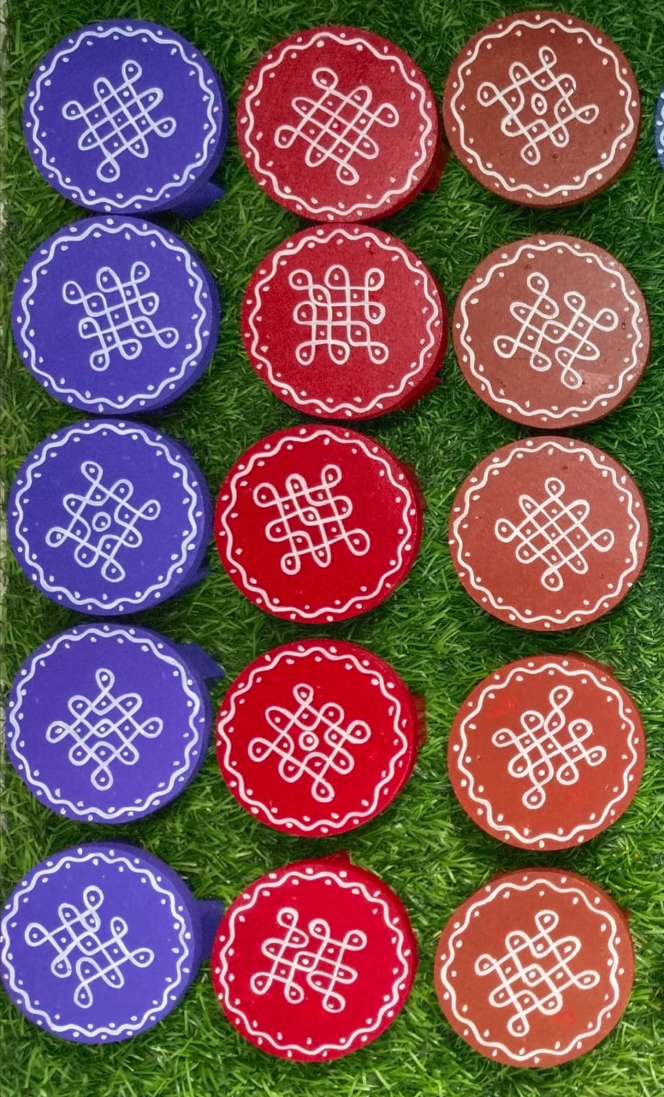 Circular Pooja Manai Set of 10