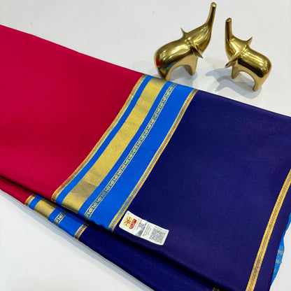 KSIC 3D Pattern Pure Mysore Silk Sarees