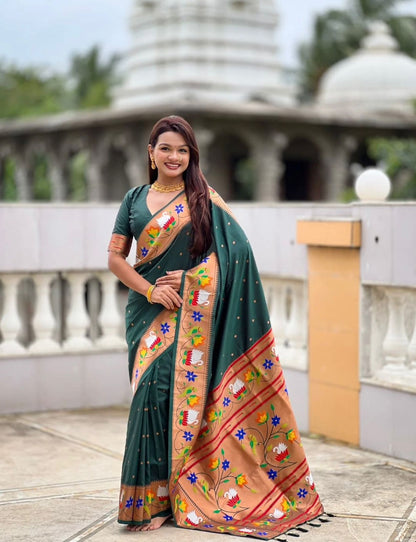 Kadiyal Paithani Silk Sarees