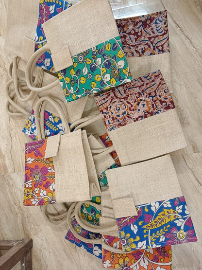 Jute Small Handbag Set of 10