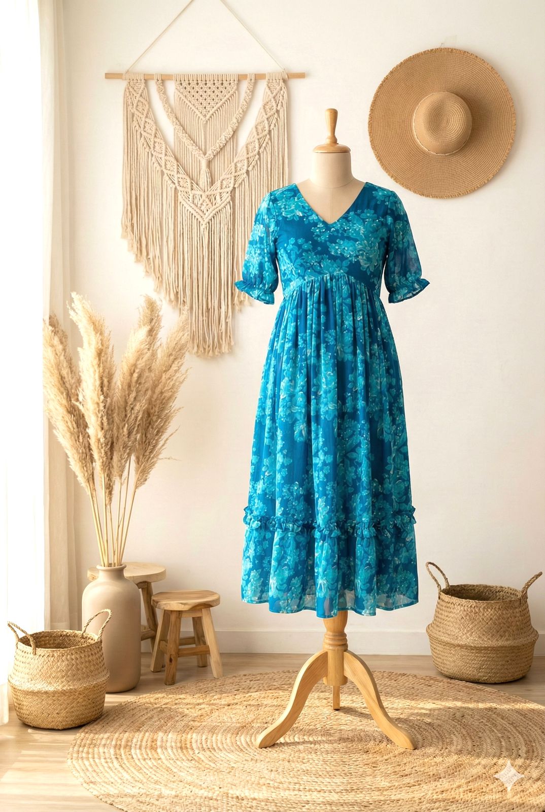 Georgette Digital Print Gown