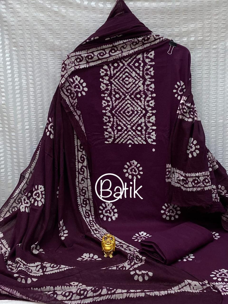 Batik cotton dress material