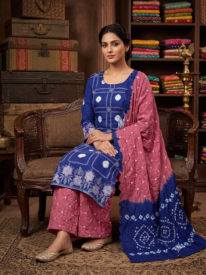 Bandhani Cotton Dress Material