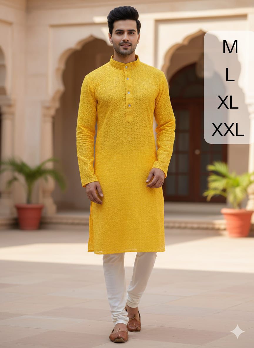 Men's Lucknowi Rayon Kurta