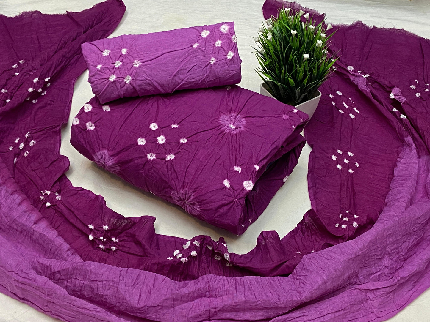 Bandhani Cotton Dress Material