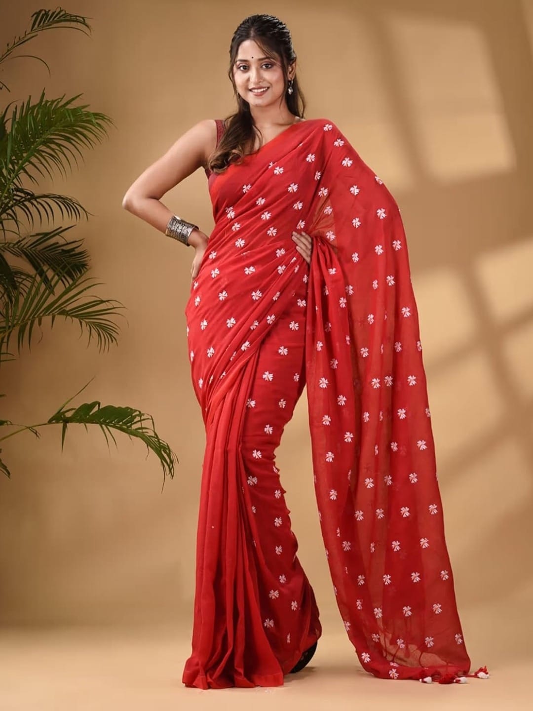 Khadi Cotton Shiuli Sarees