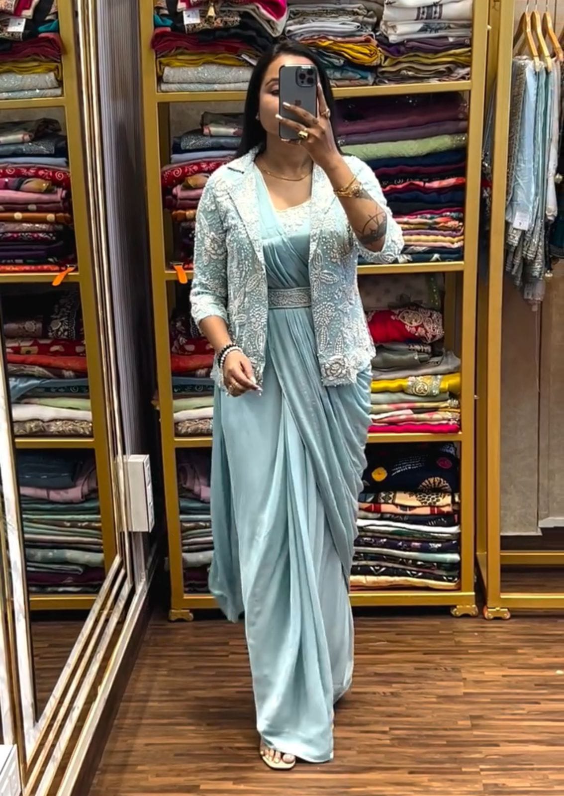 Readymade Saree Georgette