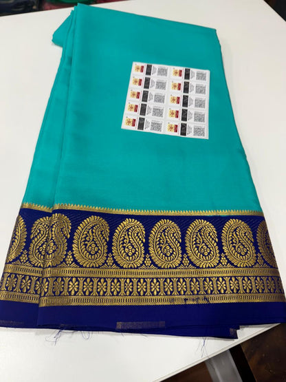 Mango Border Mysore Silk Sarees