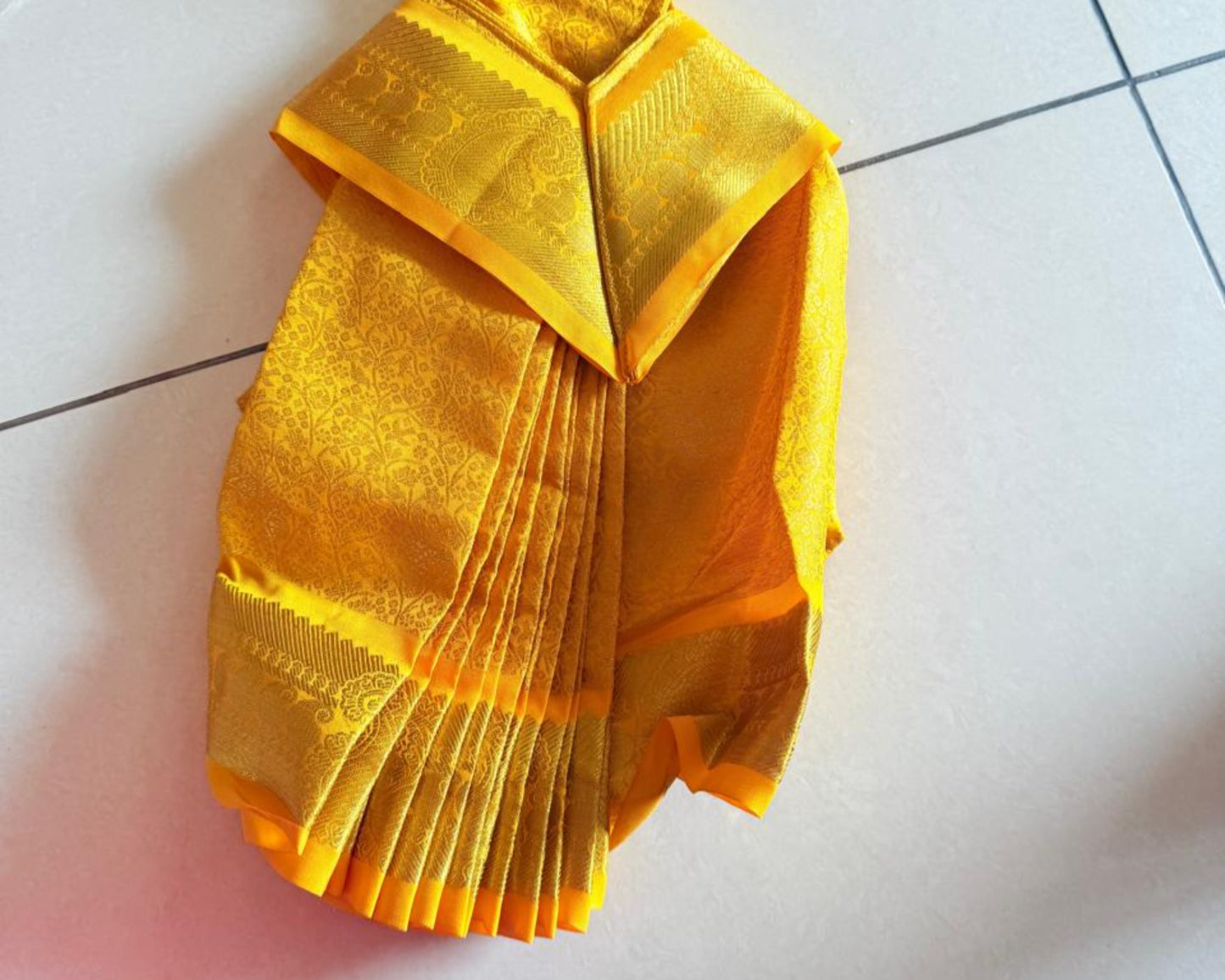Yellow Color VaraMahalakshmi Readymade Silk Saree