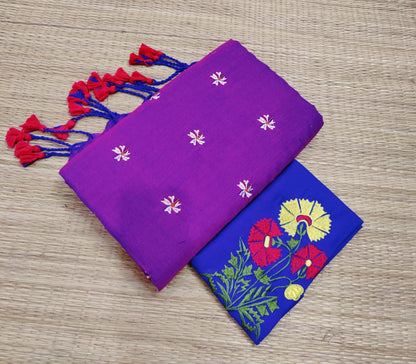 Khadi Cotton Shiuli Sarees